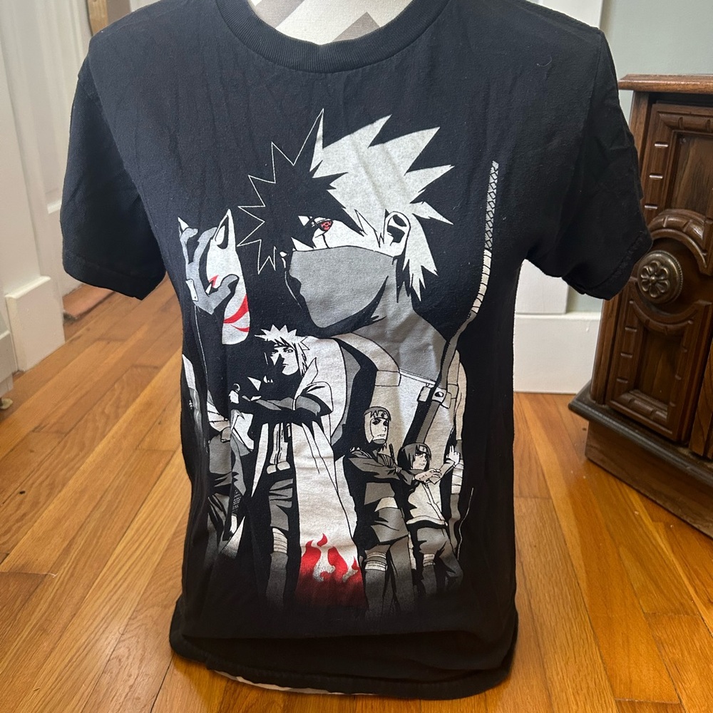 Official Naruto Kakashi Black T-Shirt Size S